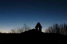 star of night in rustic silhouette