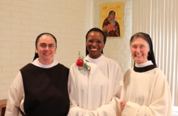 Sister Hildagard with other nuns of Santa Rita Abbey