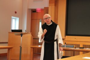 Fr. Simeon Leiva OCSO, of St. Joseph's Abbey, teaches at the 2024 US Juniors Conference